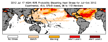 Bleaching Outlook - 60% probability