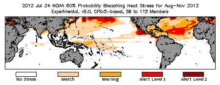 Bleaching Outlook - 60% probability