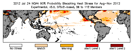 Bleaching Outlook - 90% probability