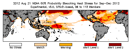 Bleaching Outlook - 60% probability