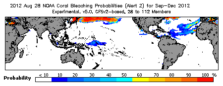 Current Bleaching Heat Stress Outlook Probability - Alert Level 2