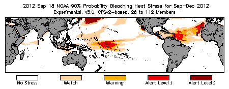 Bleaching Outlook - 90% probability