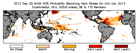 Bleaching Outlook - 90% probability