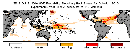 Bleaching Outlook - 90% probability