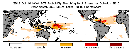 Bleaching Outlook - 90% probability