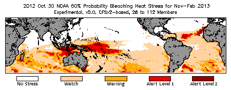 Bleaching Outlook - 60% probability