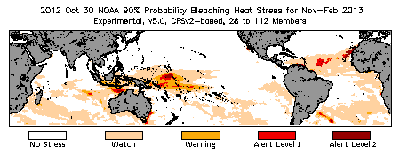 Bleaching Outlook - 90% probability