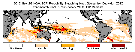 Bleaching Outlook - 90% probability