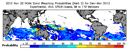 Current Bleaching Heat Stress Outlook Probability - Alert Level 2