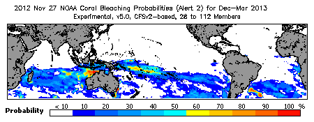 Current Bleaching Heat Stress Outlook Probability - Alert Level 2