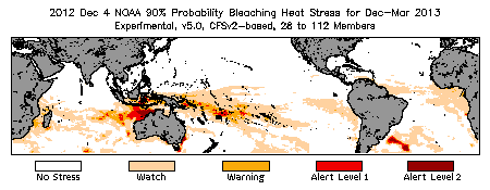 Bleaching Outlook - 90% probability