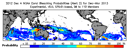 Current Bleaching Heat Stress Outlook Probability - Alert Level 2