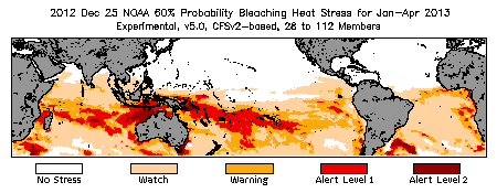 Bleaching Outlook - 60% probability