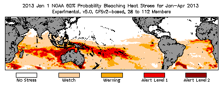 Bleaching Outlook - 60% probability