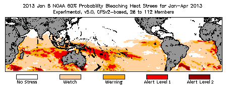 Bleaching Outlook - 60% probability