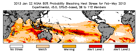 Bleaching Outlook - 60% probability