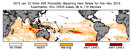 Bleaching Outlook - 90% probability