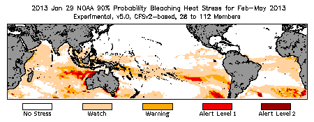 Bleaching Outlook - 90% probability