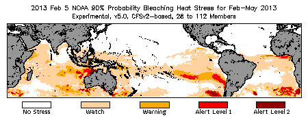 Bleaching Outlook - 90% probability