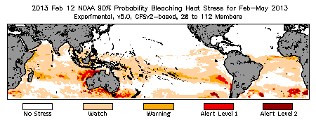 Bleaching Outlook - 90% probability