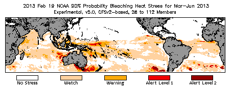 Bleaching Outlook - 90% probability