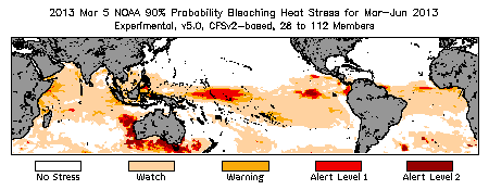 Bleaching Outlook - 90% probability