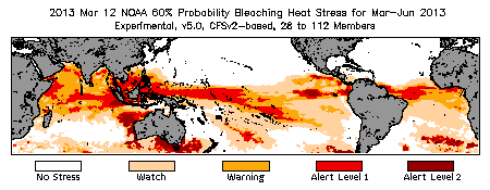 Bleaching Outlook - 60% probability