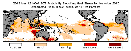 Bleaching Outlook - 90% probability