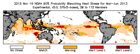 Bleaching Outlook - 90% probability