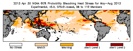 Bleaching Outlook - 60% probability