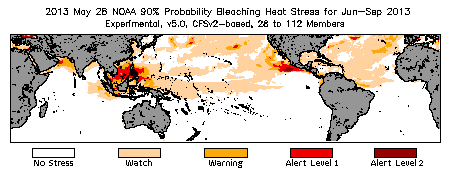 Bleaching Outlook - 90% probability