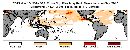 Bleaching Outlook - 90% probability