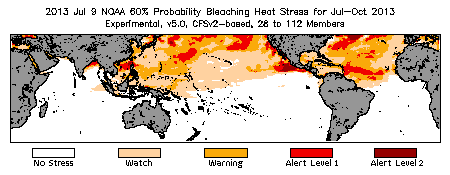 Bleaching Outlook - 60% probability