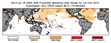 Bleaching Outlook - 90% probability