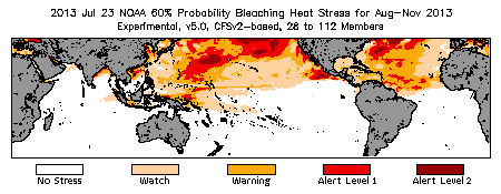 Bleaching Outlook - 60% probability