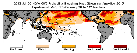 Bleaching Outlook - 60% probability