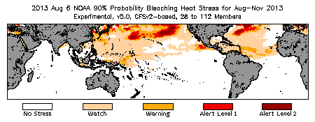 Bleaching Outlook - 90% probability