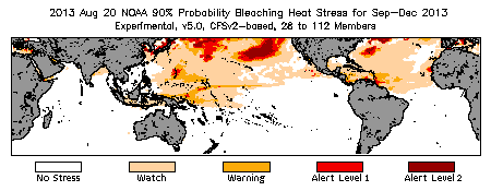 Bleaching Outlook - 90% probability