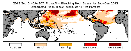 Bleaching Outlook - 90% probability