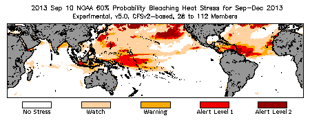 Bleaching Outlook - 60% probability