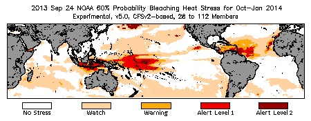 Bleaching Outlook - 60% probability