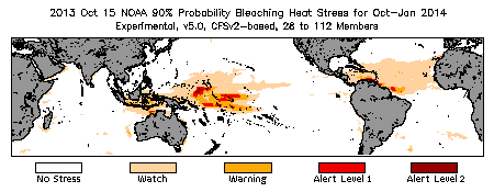 Bleaching Outlook - 90% probability