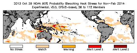 Bleaching Outlook - 90% probability