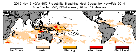 Bleaching Outlook - 90% probability