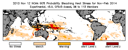 Bleaching Outlook - 90% probability