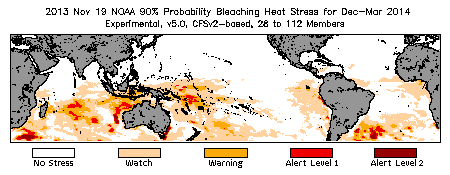 Bleaching Outlook - 90% probability