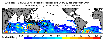 Current Bleaching Heat Stress Outlook Probability - Alert Level 2