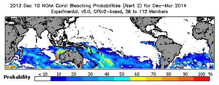 Current Bleaching Heat Stress Outlook Probability - Alert Level 2