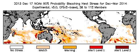 Bleaching Outlook - 90% probability