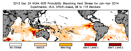 Bleaching Outlook - 90% probability